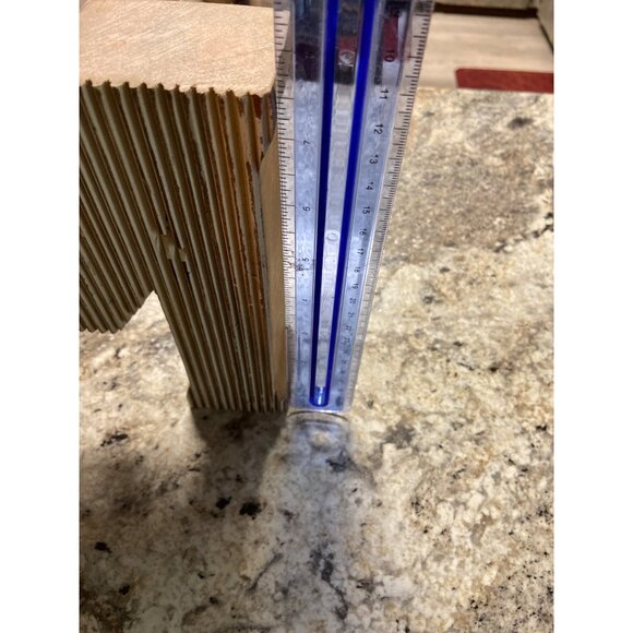 Rustic Wood Letter M Block Decor Farmhouse Shelf Sign Wall Monogram Accent - Picture 8 of 9